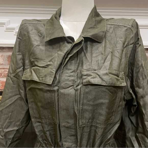 Simply Styled army green vintage lightweight utility jacket / S / EUC - Picture 13 of 16